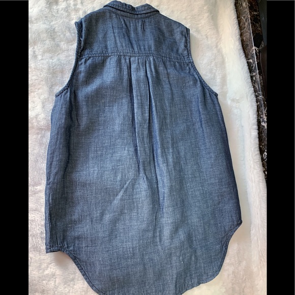Madewell Sleeveless Chambray Top XS - Picture 3 of 8